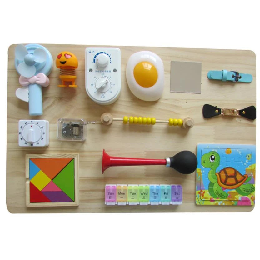 6 Colors Montessori Baby Children's Self-made Busy Board Diy Accessories Toys Early Education Busyboards Material Horn Toy