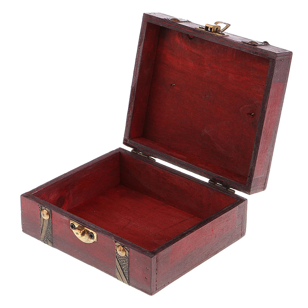 Chinese Retro Vintage Style Wooden Jewelry Box Necklace Storage Box Case