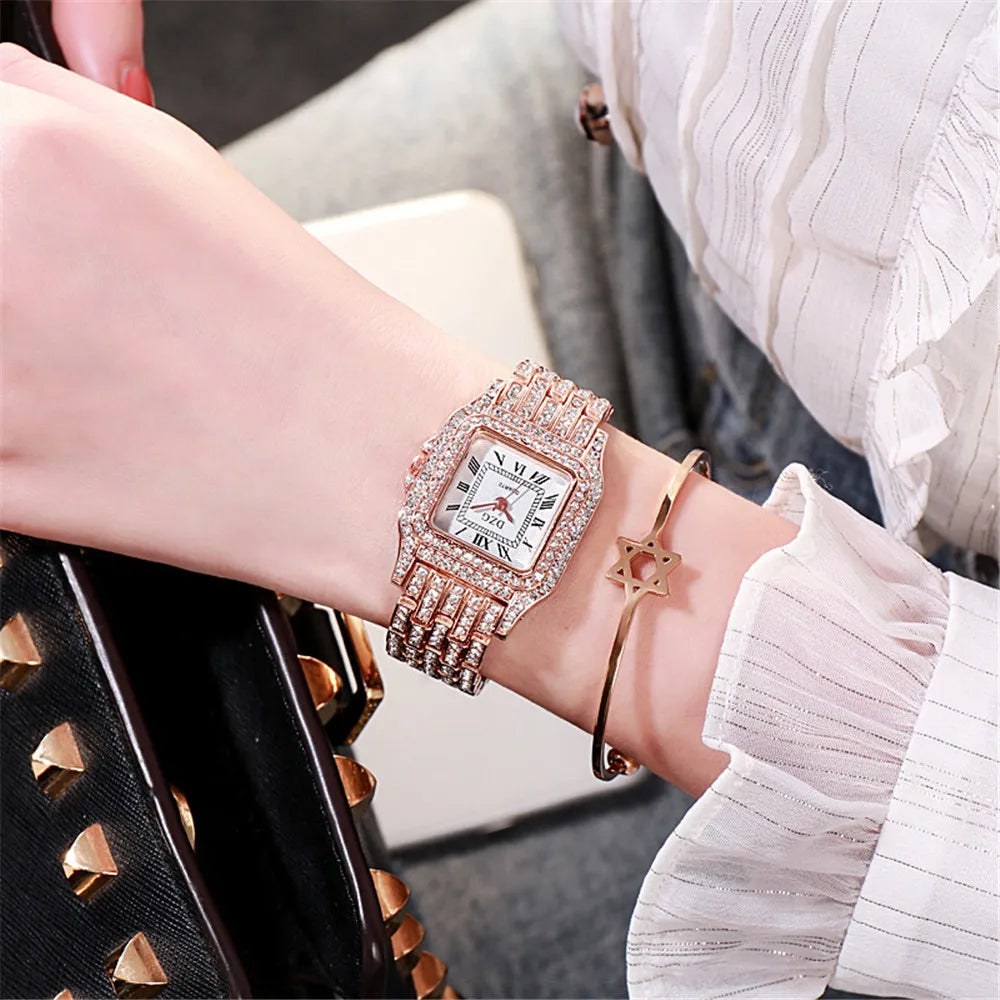 2021 New Fashion Women Quartz Watch Luxury Golden Rose Gold Dress Watches For Women Ladies Relogio Feminino Montre Homme