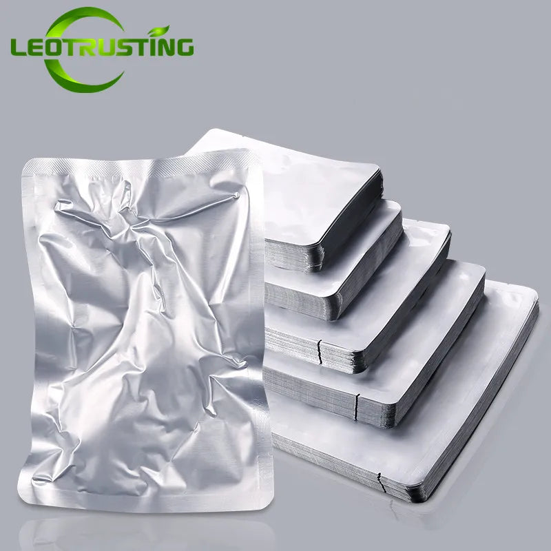 Thick Open Top Aluminum Foil Vacuum Bag Sunproof Powder Pet Food Cooked Meat Chicken Tin Foil Heat Sealing Packaging Pouches