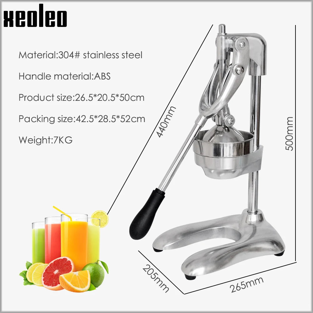 Xeoleo Commercial Manual Lemon Squeezer Hand Pressed Orange Juicer Extractor Machine Hand Citrus Press Tools Pressing Machine