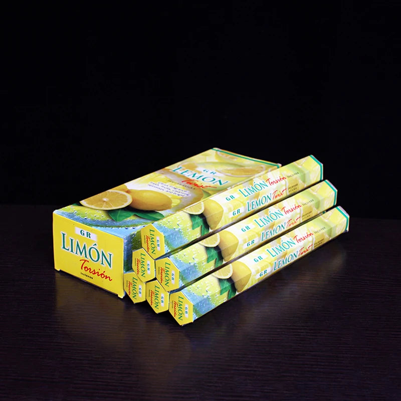 Natural Lemon Fragrance India Incense Aroma Stick Incense Big Box Incense Sticks Household Indoor Clean Air Smell Supply