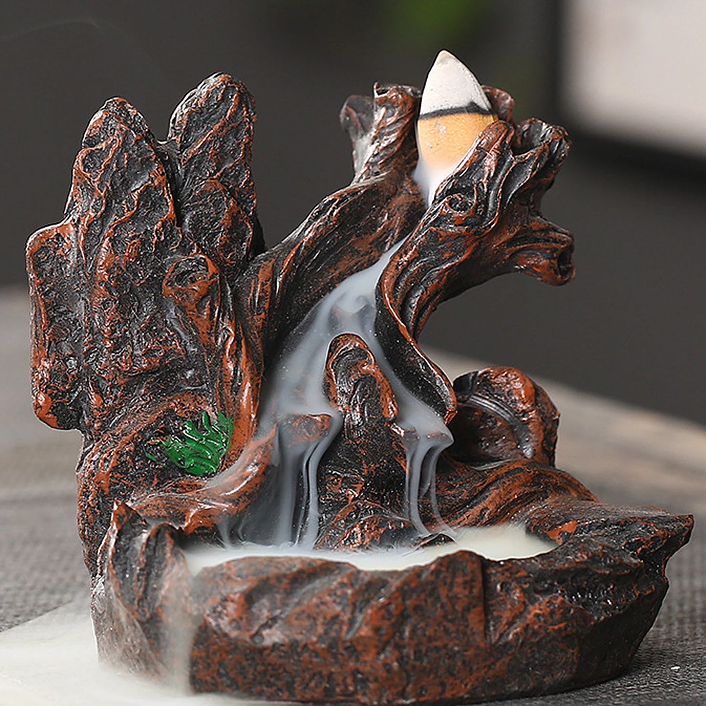 Mountain Form Smoke Water Fall Backflow Incense Burner Incense Holder Decor Furnace Aromatic House Office Craft