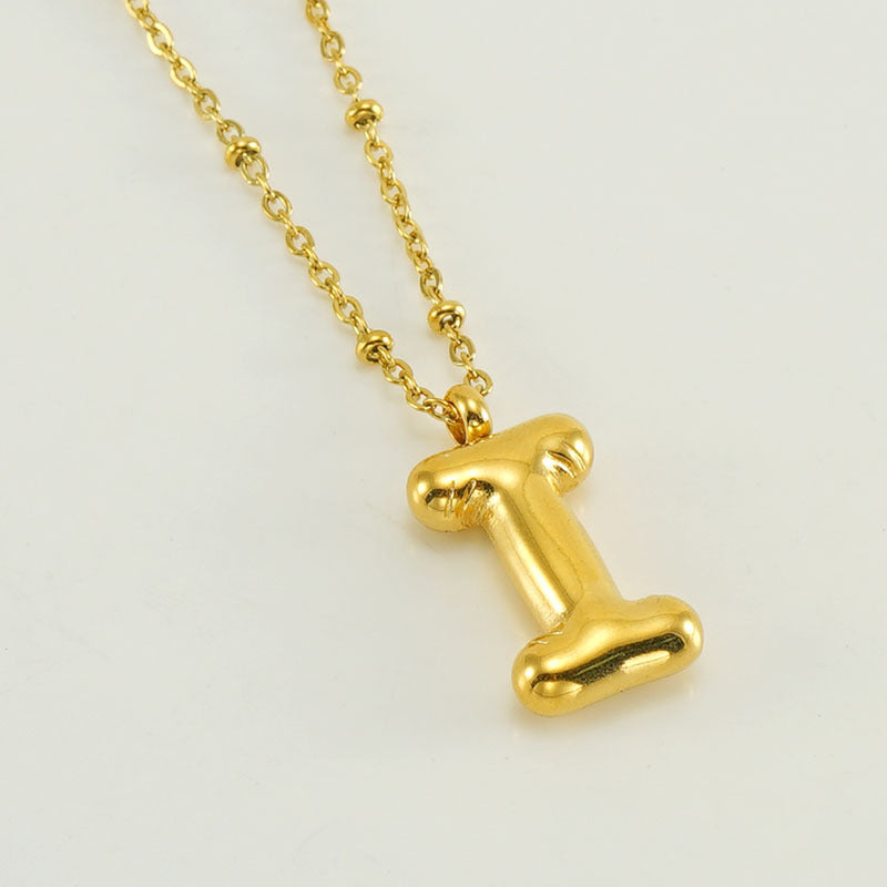 Women's Fashion Bubble Letter Pendant Letter Necklace