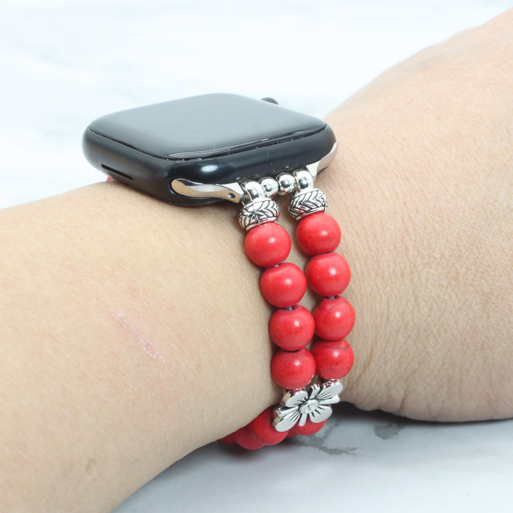 Uhrenarmband mit Perlenkette