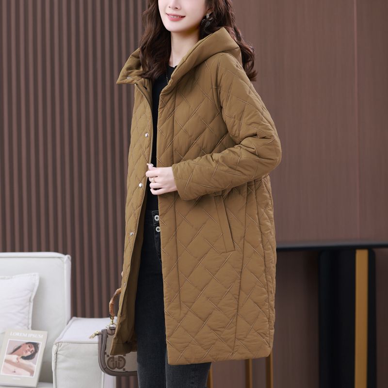 Hooded Mid-length Casual Mom Wear Puffer Jacket