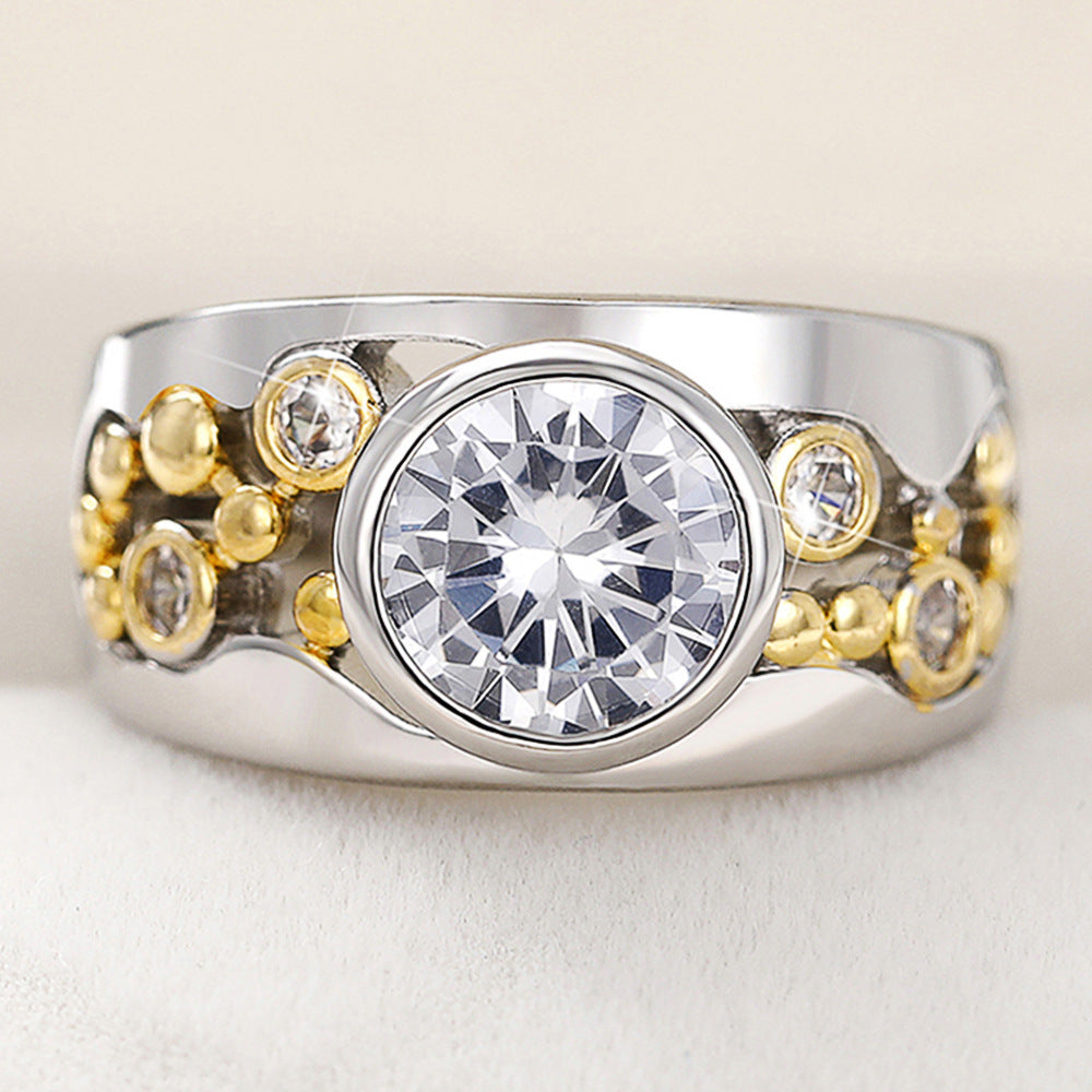 Ethnic Creative Hollow Zircon Ring Trend