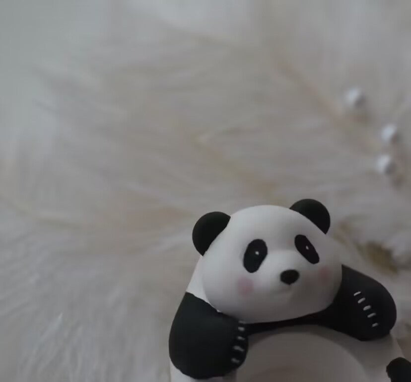 Cartoon Niedlichen Panda Aromatherapie Gips Kerzenständer