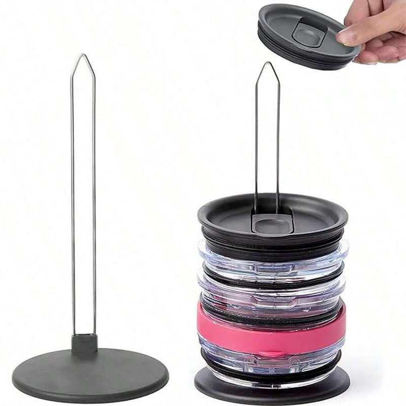 Punch-free Vertical Storage Rack Cup Lid Storage Rack