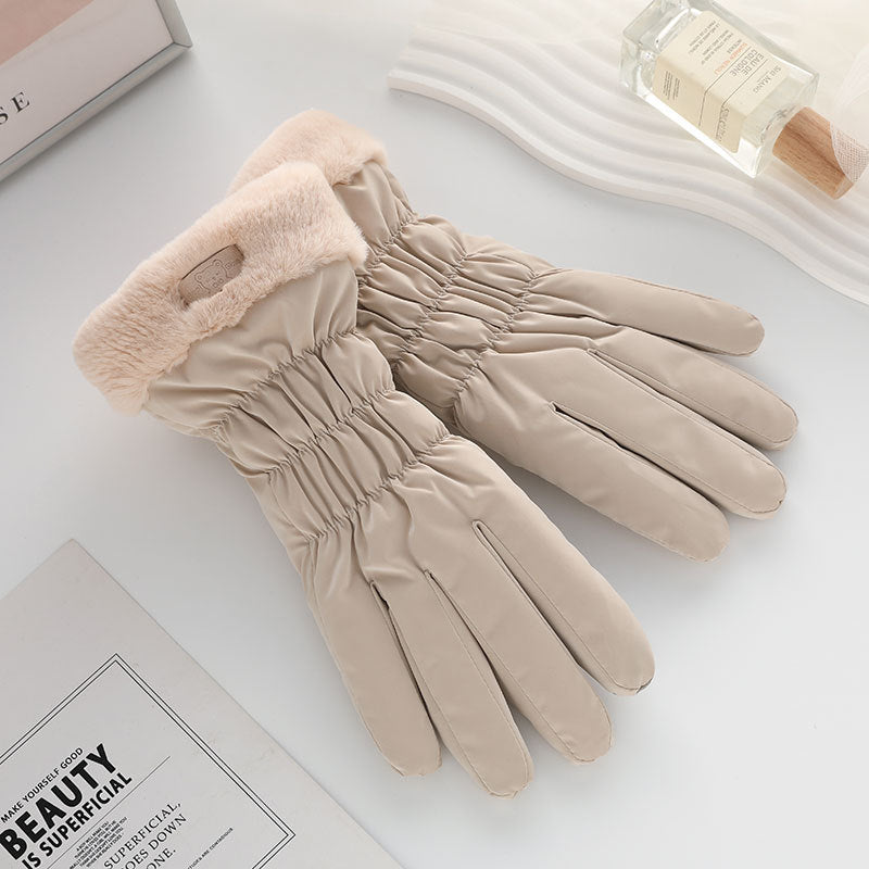 Verdickte, mit Fleece gefütterte Winter-Touchscreen-Handschuhe