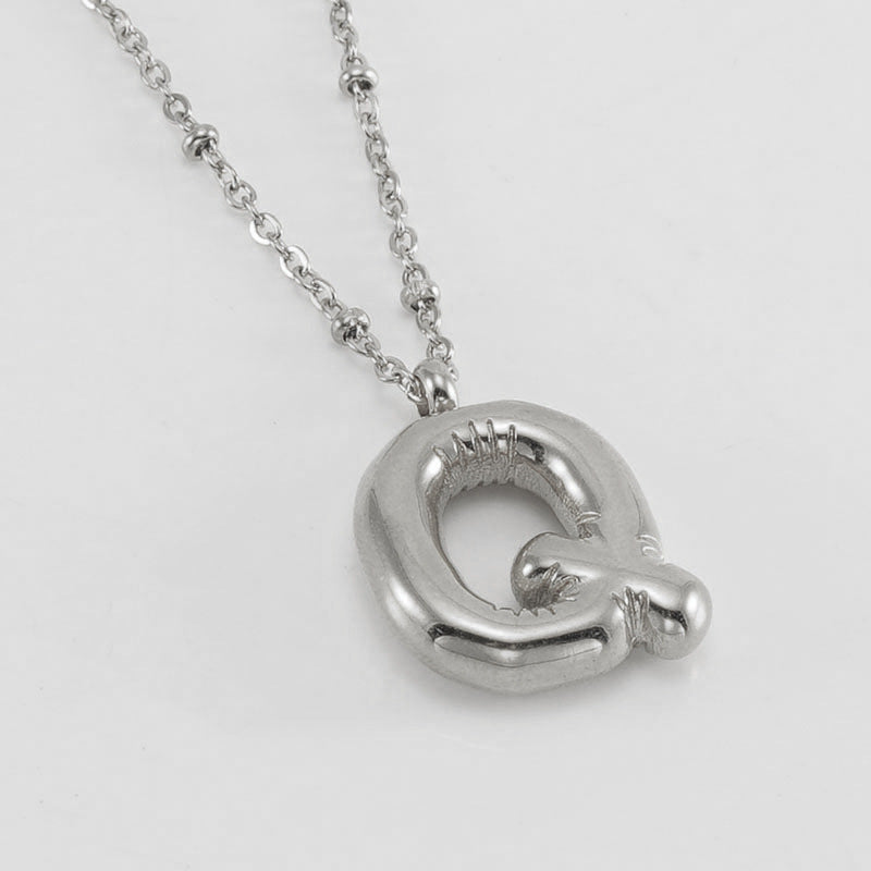 Women's Fashion Bubble Letter Pendant Letter Necklace