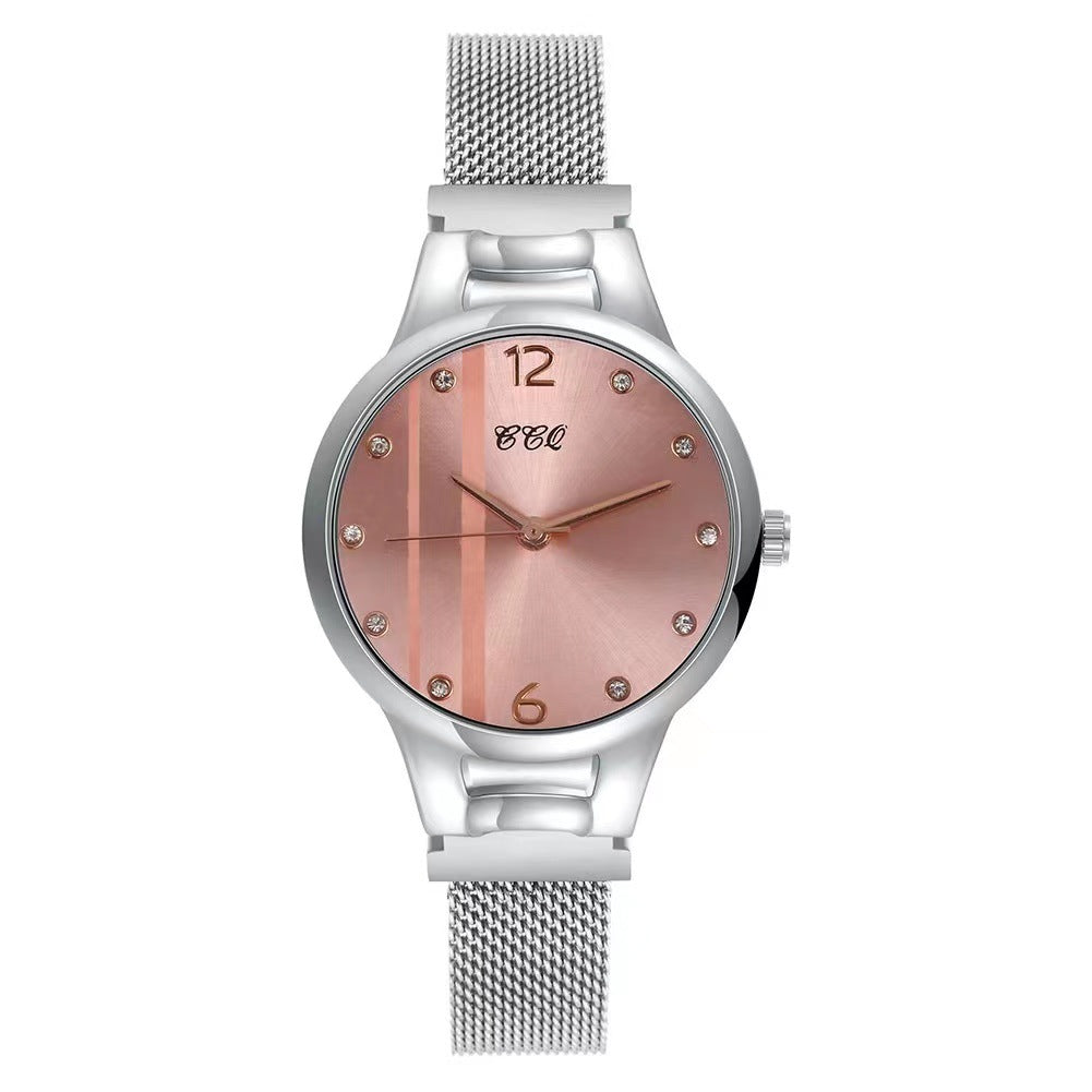 Korean Fashion Diamond Women's Mesh Strap Watch