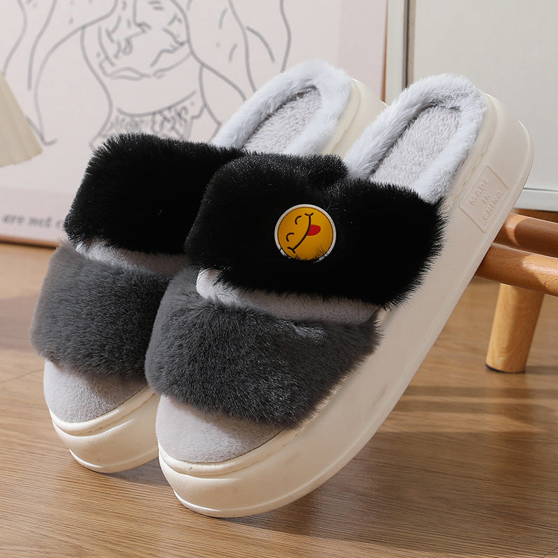 CuteCozies: Thermal cotton slippers with a cute cartoon design for winter warmth.