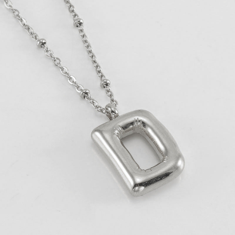 Women's Fashion Bubble Letter Pendant Letter Necklace