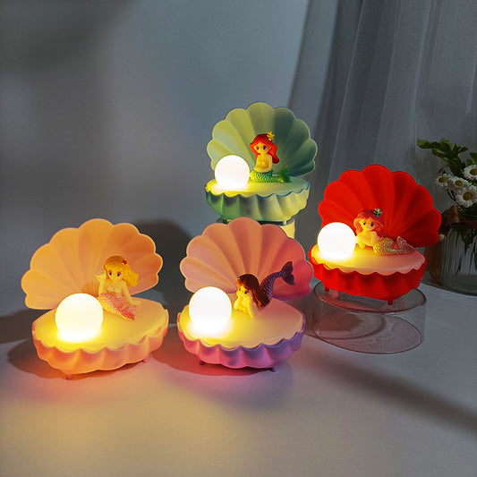 Fantasy Shell kleine Nachtlampe handgefertigt DIY leuchtend