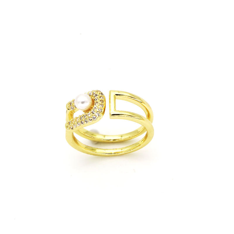 European And American Retro Ins Trendy Cold Open Ring