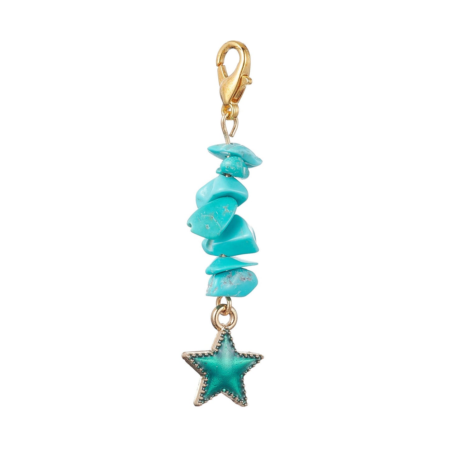 Irregular Blue Pine Gravel Alloy Dripping Pendant Ornaments Accessories