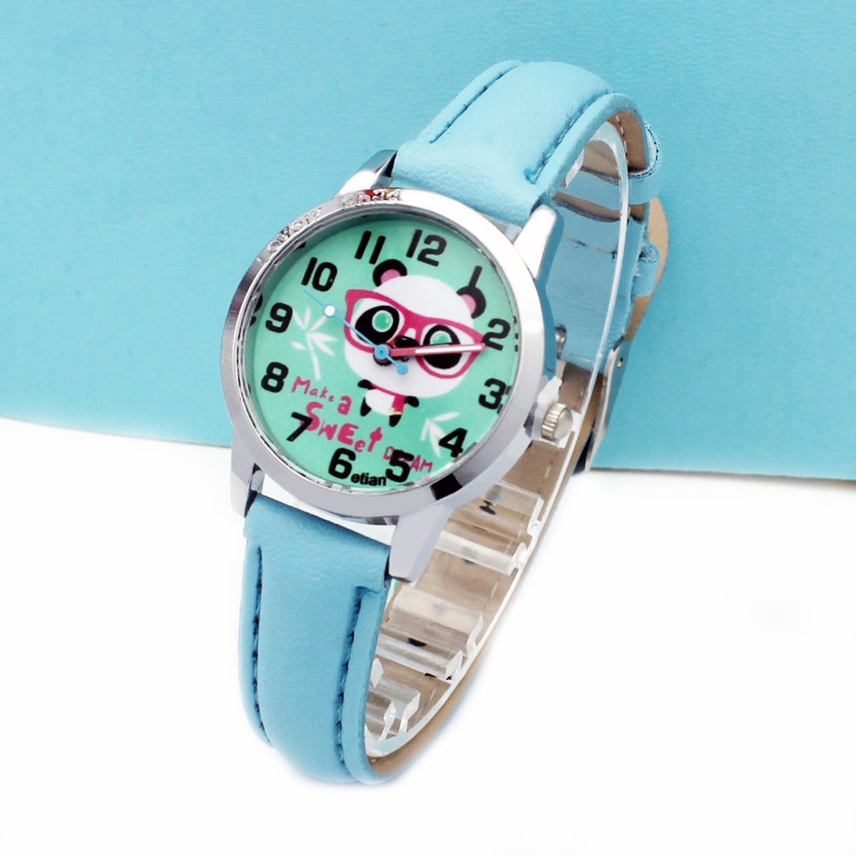 Student Watch Kleine Gürtel Cartoon Kinder Quarz Armbanduhr