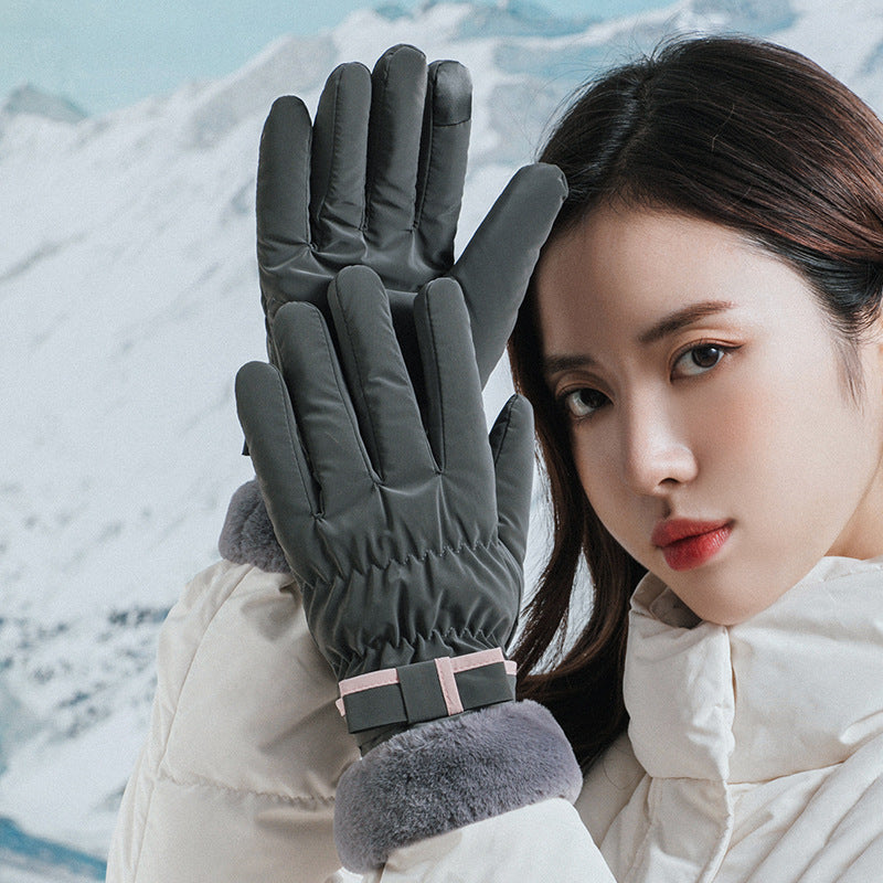 Winter Fleece-lined Thickened Touch Screen Gloves