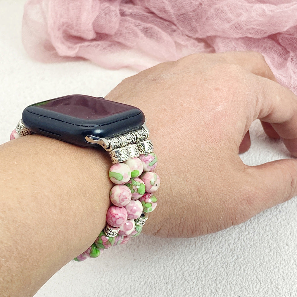 Uhrenarmband mit Perlenkette