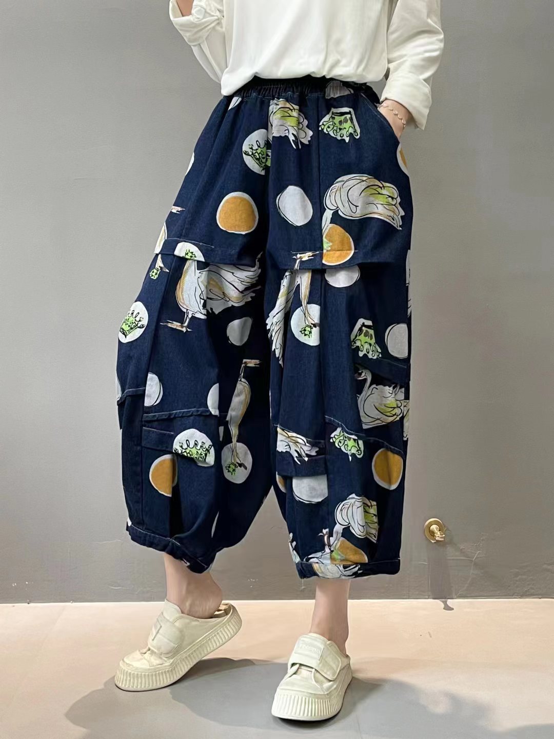 Women's Harem Pants Japanese Style Printing