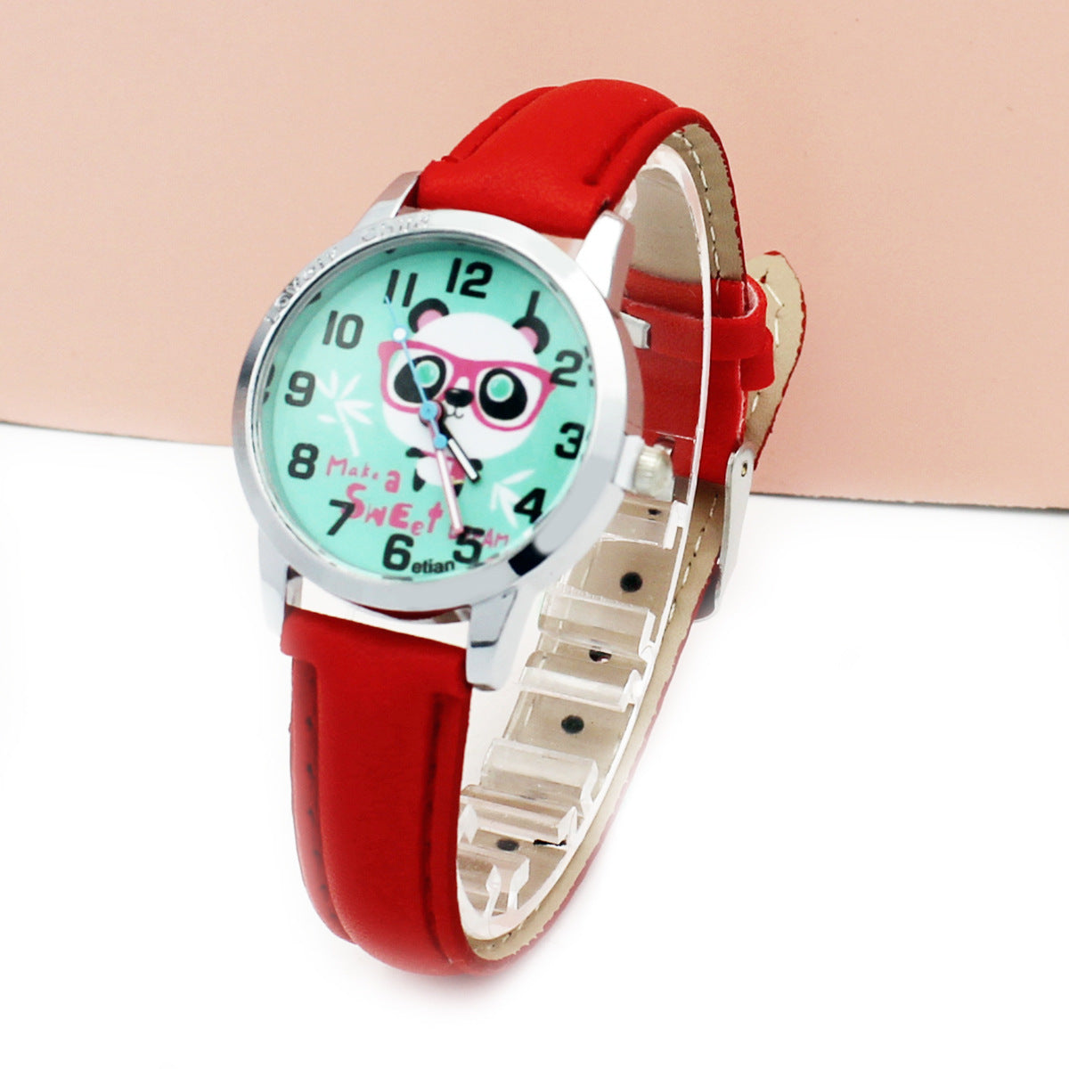 Student Watch Kleine Gürtel Cartoon Kinder Quarz Armbanduhr