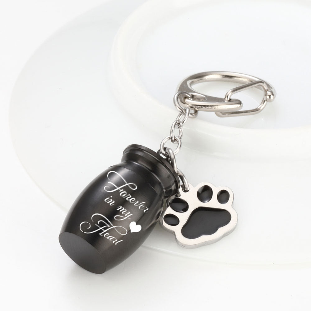 Essence Elysium Perfume Bottle Keychain: Drop Oil, Dog's Paw Design.