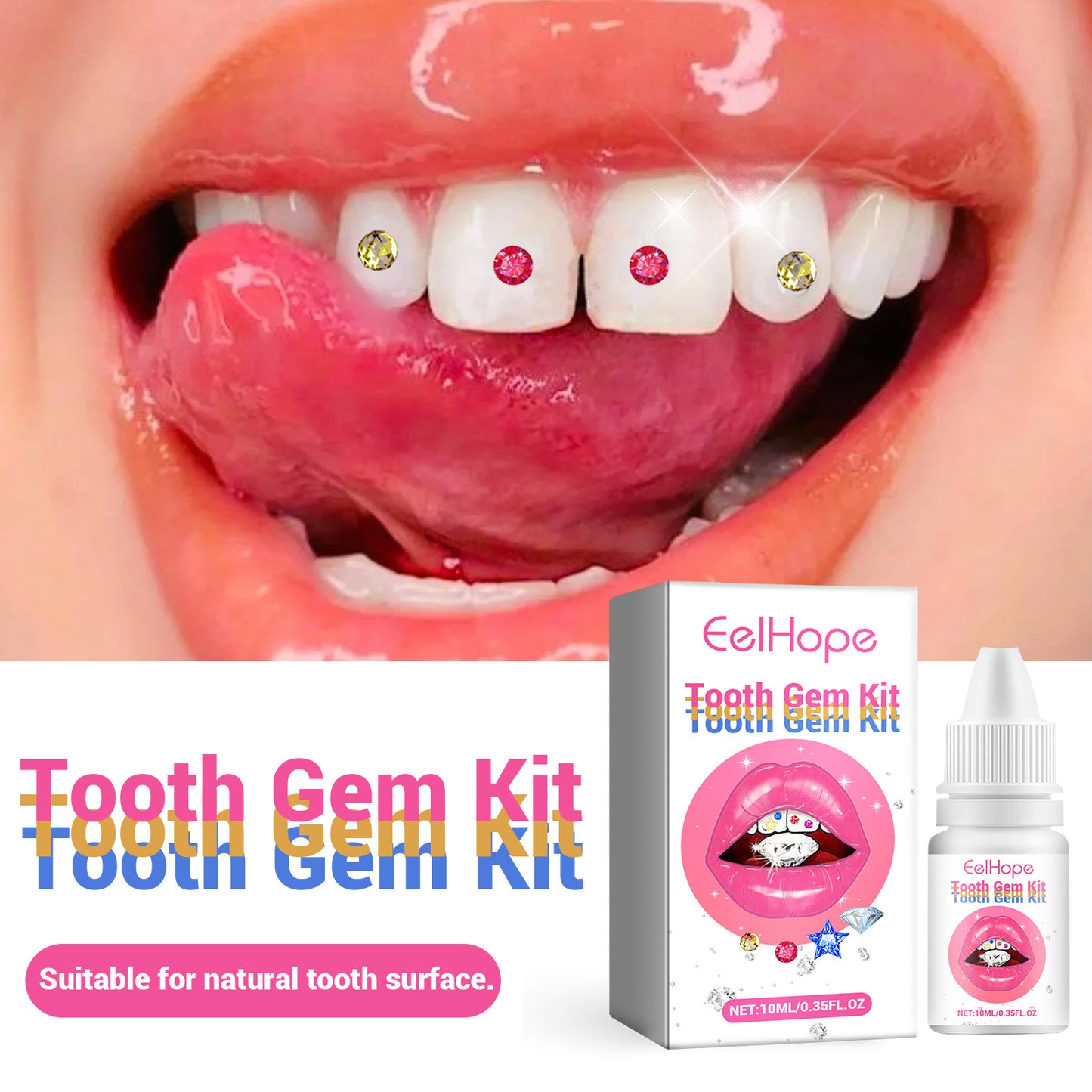 DIY Teeth Gem Kit Insert Teeth Rhinestone Jewelry