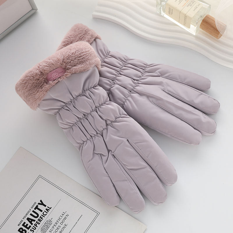 Winter Fleece-lined Thickened Touch Screen Gloves