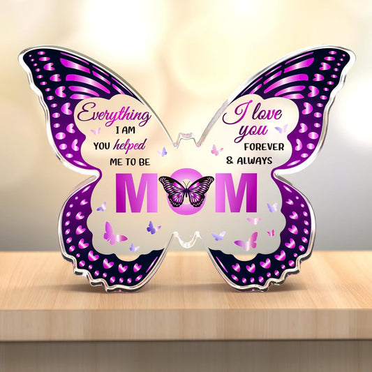 Purple Butterfly Transparent Acrylic Mother's Day Birthday Gift Home Decoration