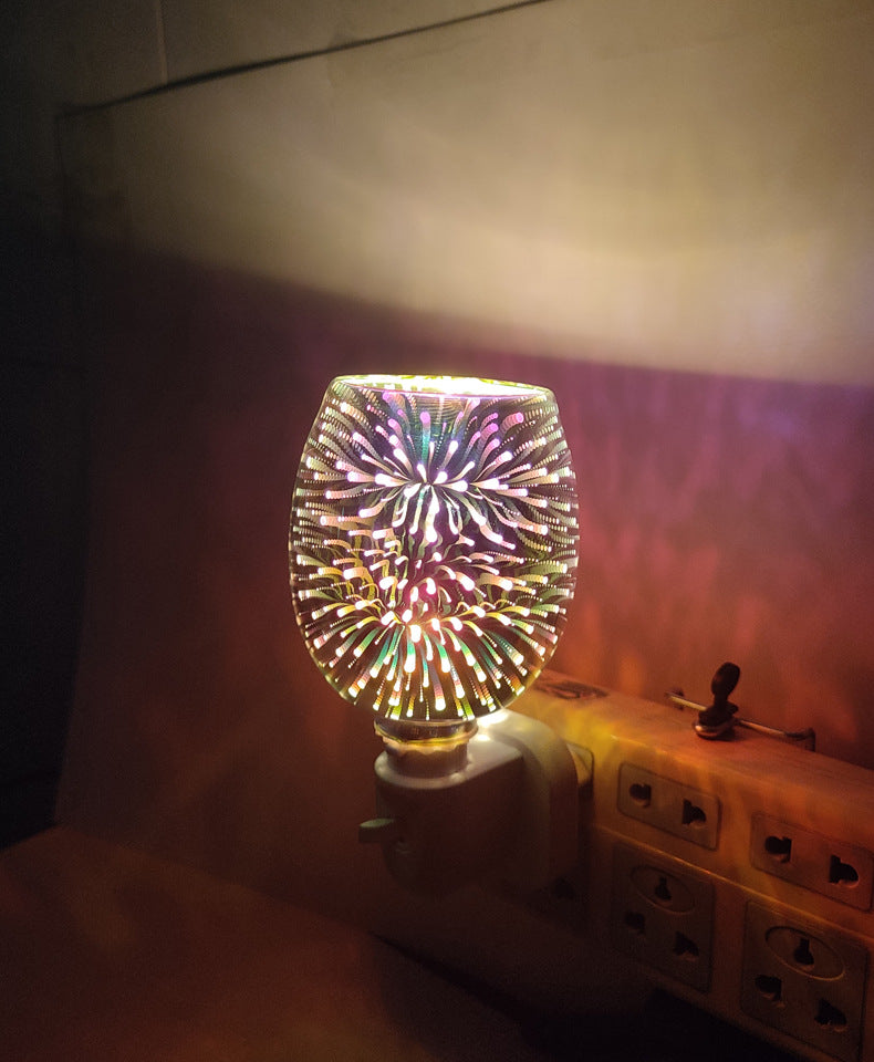 3D-Aromatherapie-Wachsschmelzlampe aus Glas, kleine Nachtlampe