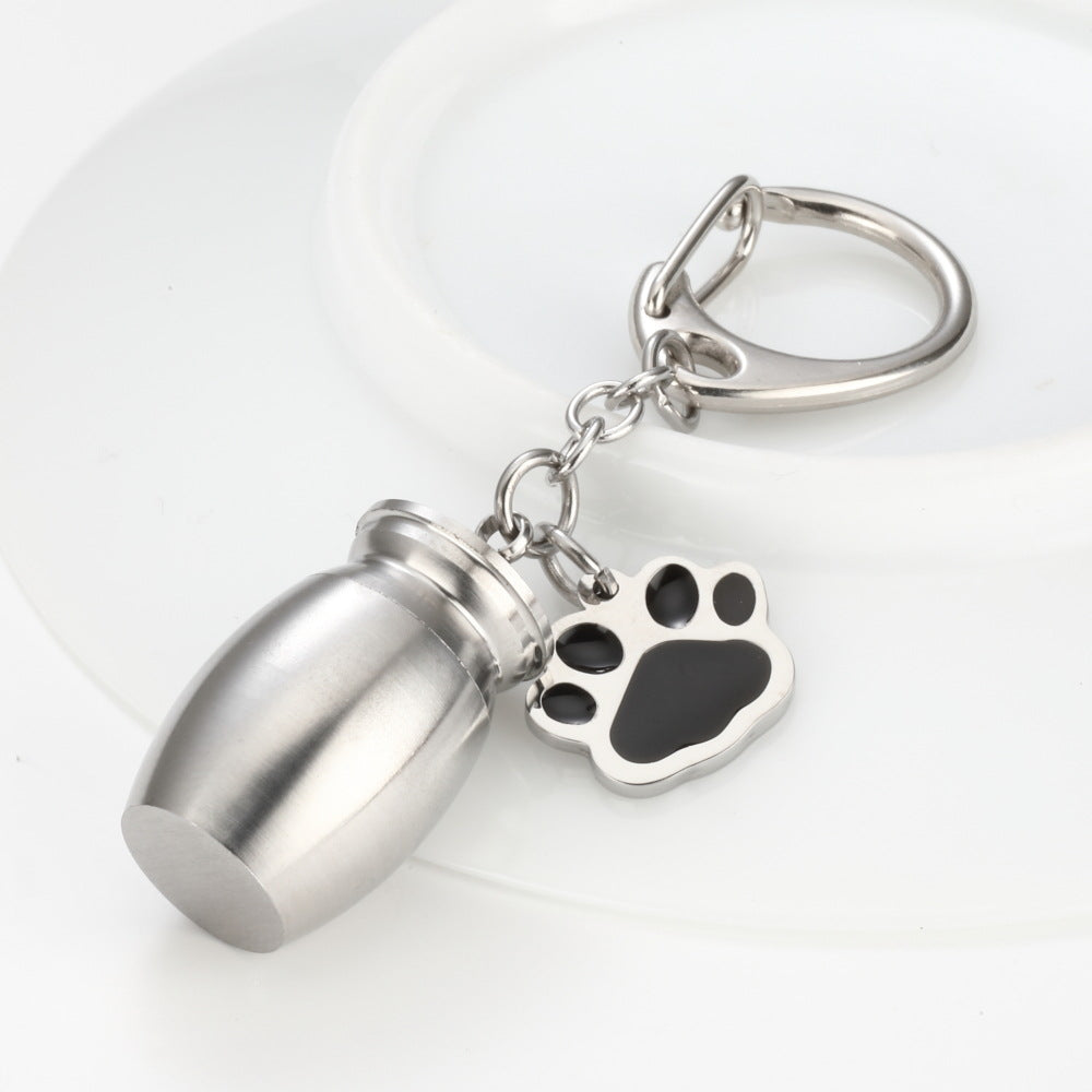 Essence Elysium Perfume Bottle Keychain: Drop Oil, Dog's Paw Design.