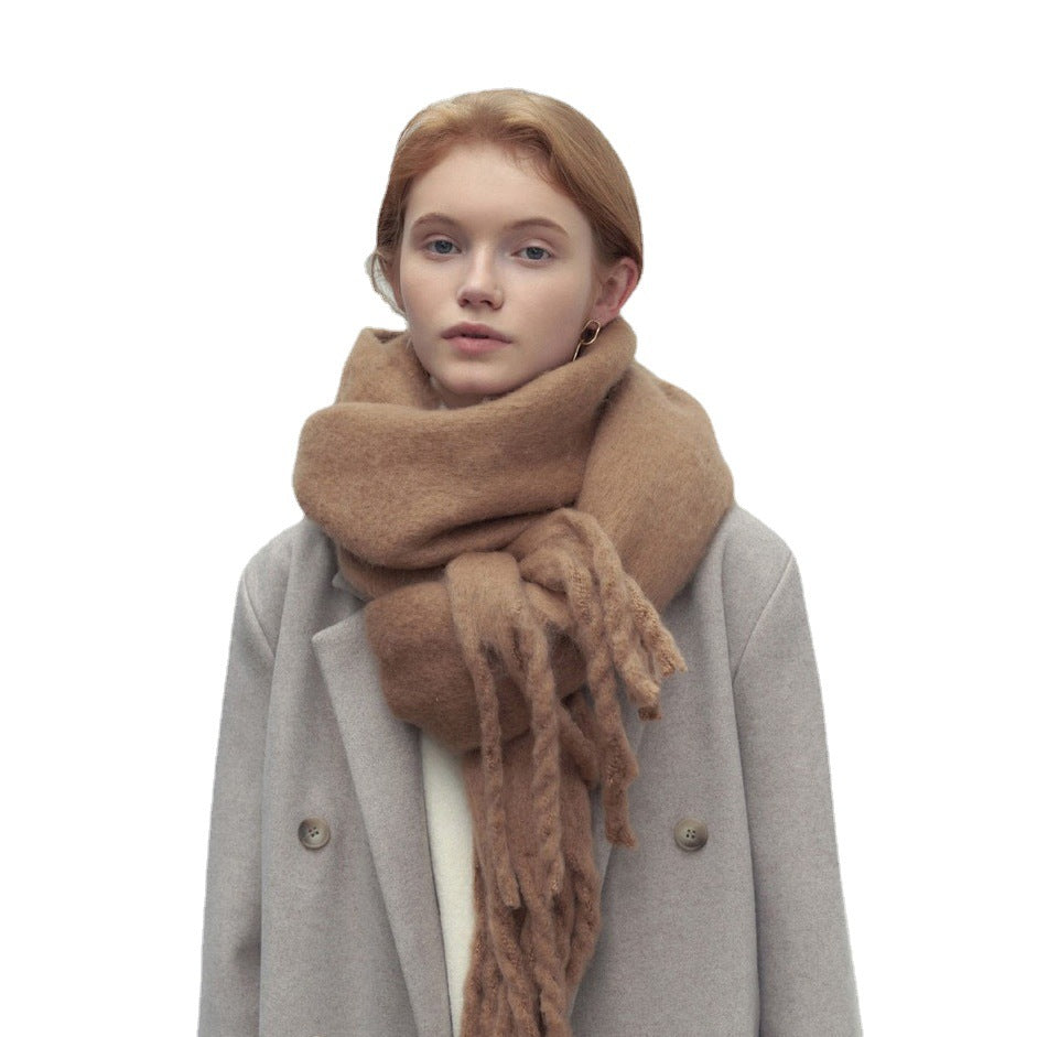 All-match Soft Glutinous Idle Style Thermal Long Scarf