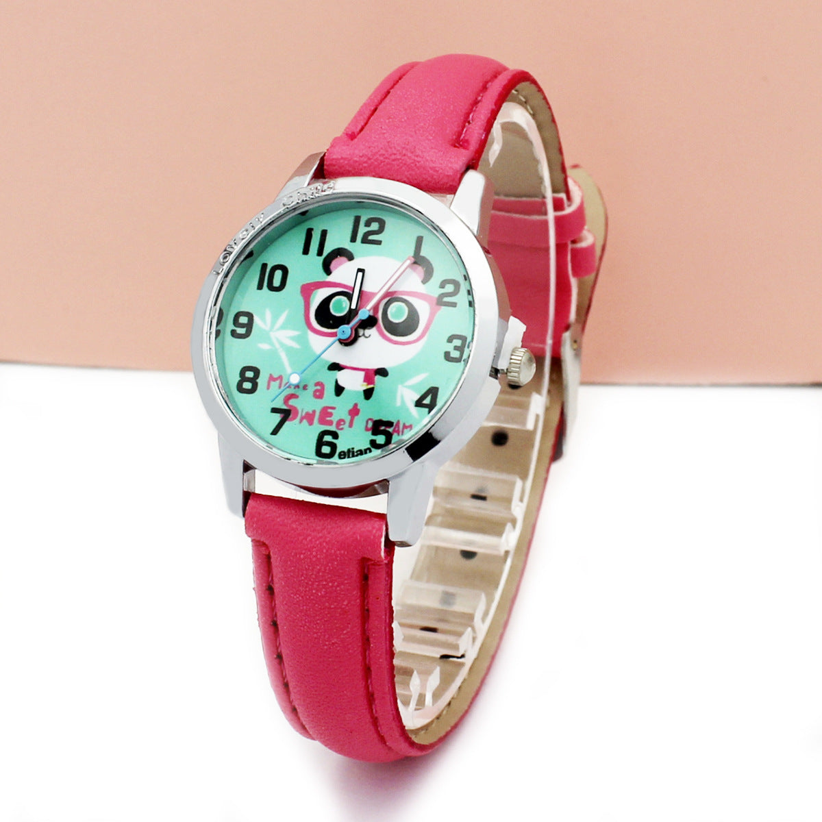 Student Watch Kleine Gürtel Cartoon Kinder Quarz Armbanduhr