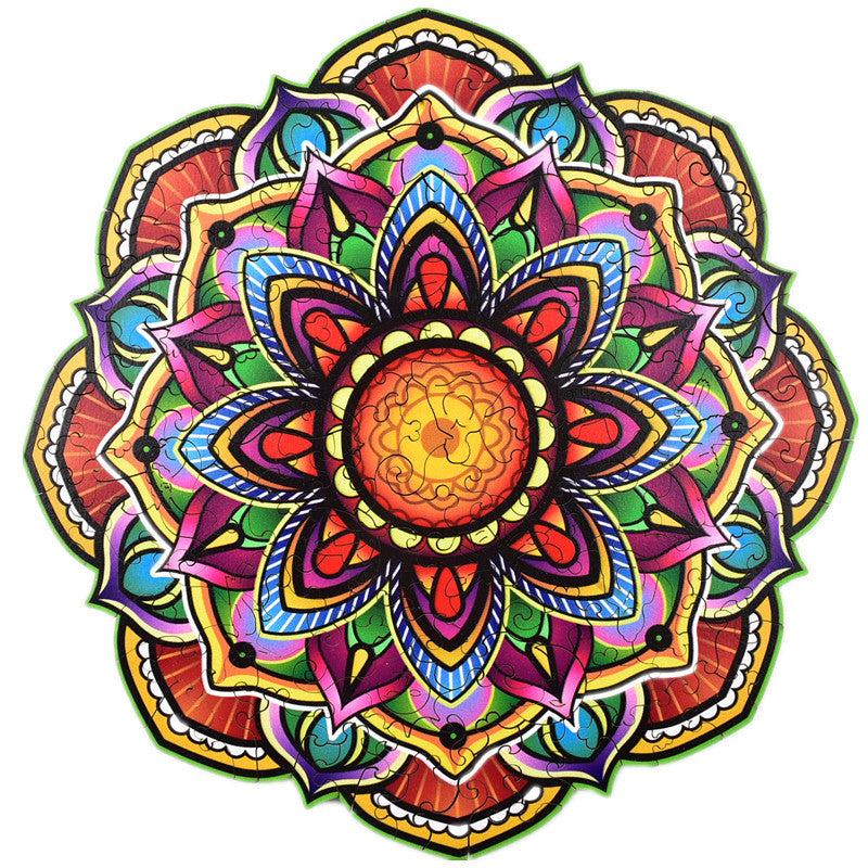 Mandala Irregular Wooden Puzzle