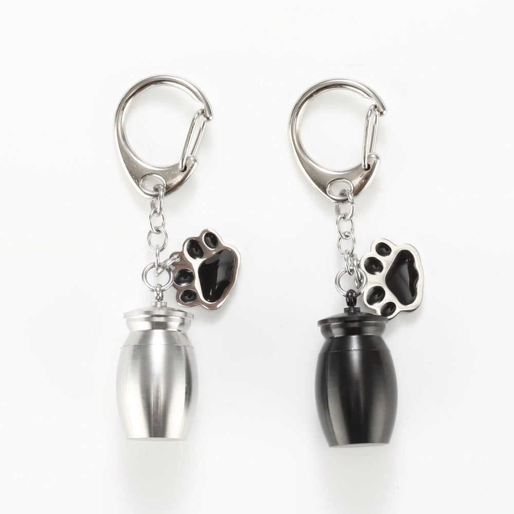 Essence Elysium Perfume Bottle Keychain: Drop Oil, Dog's Paw Design.