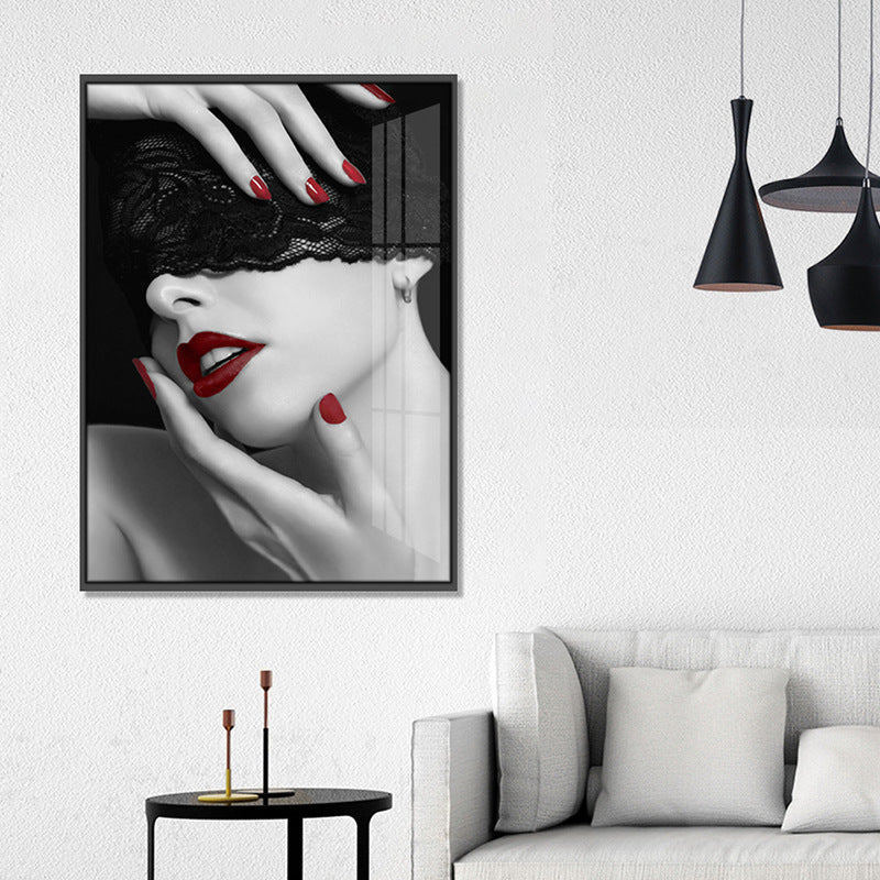 Nordic Modern Simple Black And White Fashion Decorative Figure Painting