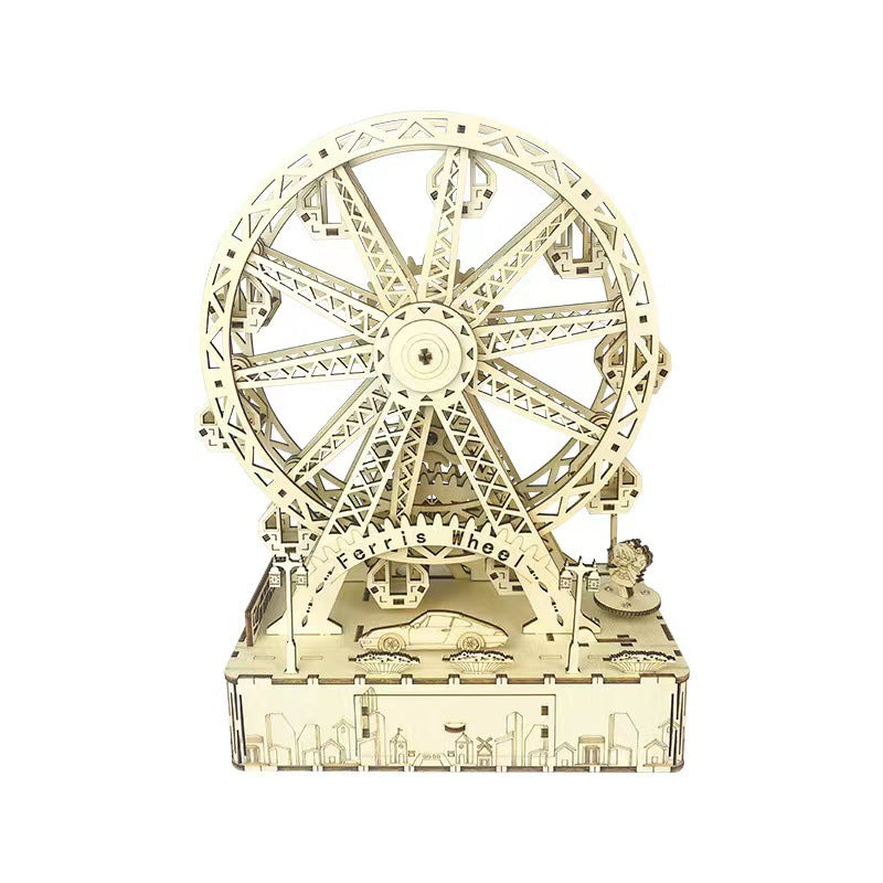 Dynamic Mechanical Wooden Three-dimensional Puzzle Hand-assembled Educational Toys Creative Ornaments