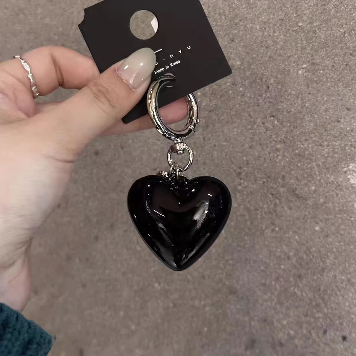 Large Particle Heart Keychain Pendant Package Pendant