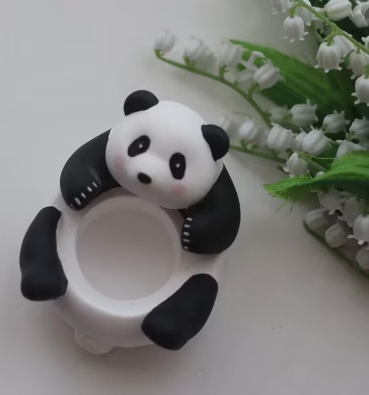 Cartoon Niedlichen Panda Aromatherapie Gips Kerzenständer