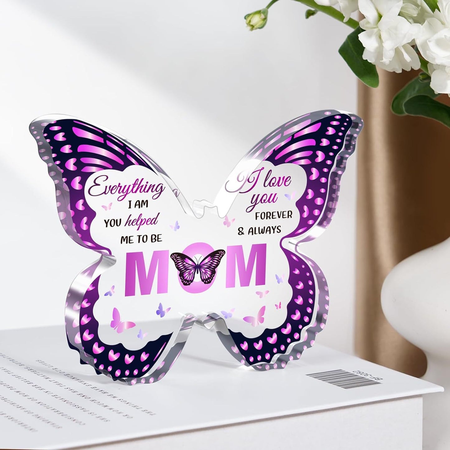 Purple Butterfly Transparent Acrylic Mother's Day Birthday Gift Home Decoration