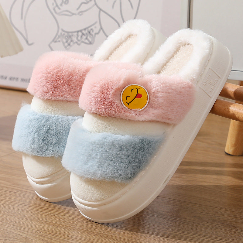 CuteCozies: Thermal cotton slippers with a cute cartoon design for winter warmth.