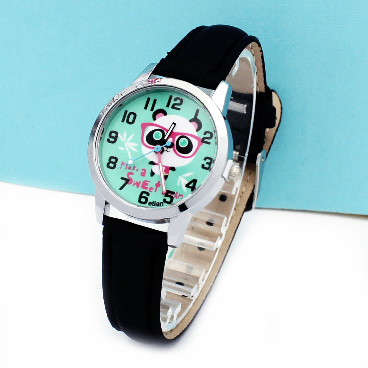 Student Watch Kleine Gürtel Cartoon Kinder Quarz Armbanduhr