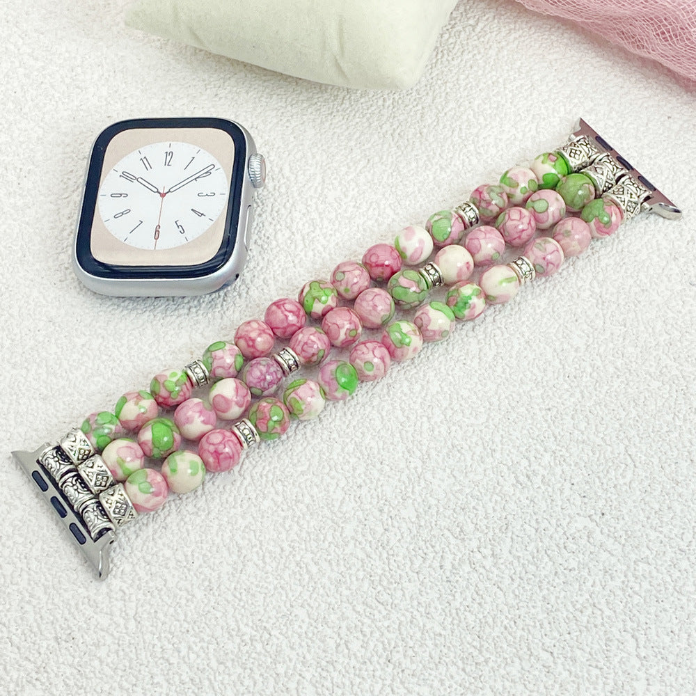 Uhrenarmband mit Perlenkette