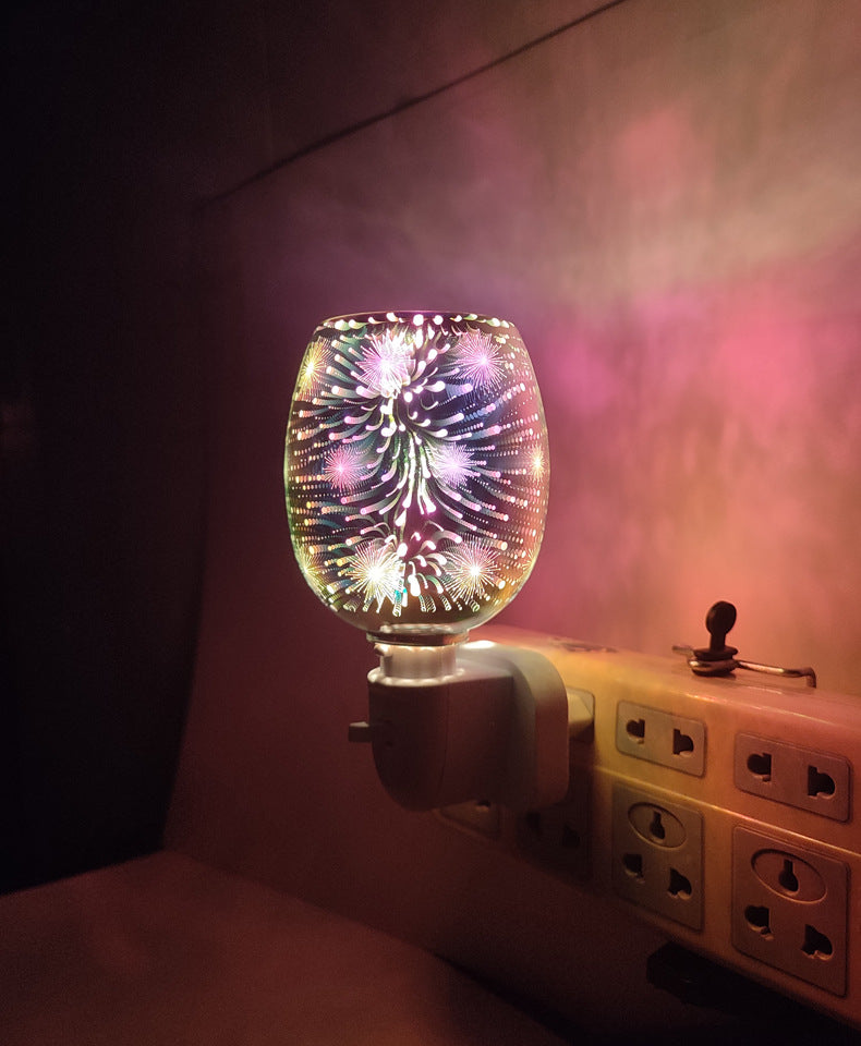 3D-Aromatherapie-Wachsschmelzlampe aus Glas, kleine Nachtlampe