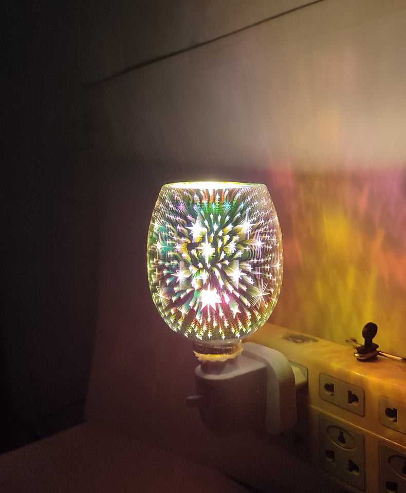 3D-Aromatherapie-Wachsschmelzlampe aus Glas, kleine Nachtlampe