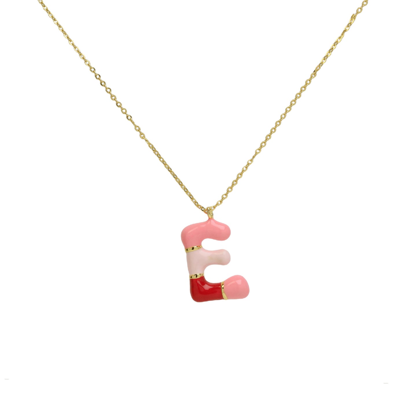 Messing Epoxy Kapsel 26 Buchstaben Halskette für Frauen Initial Alphabet Anhänger Halskette Mode Gliederkette Schmuck Geschenke