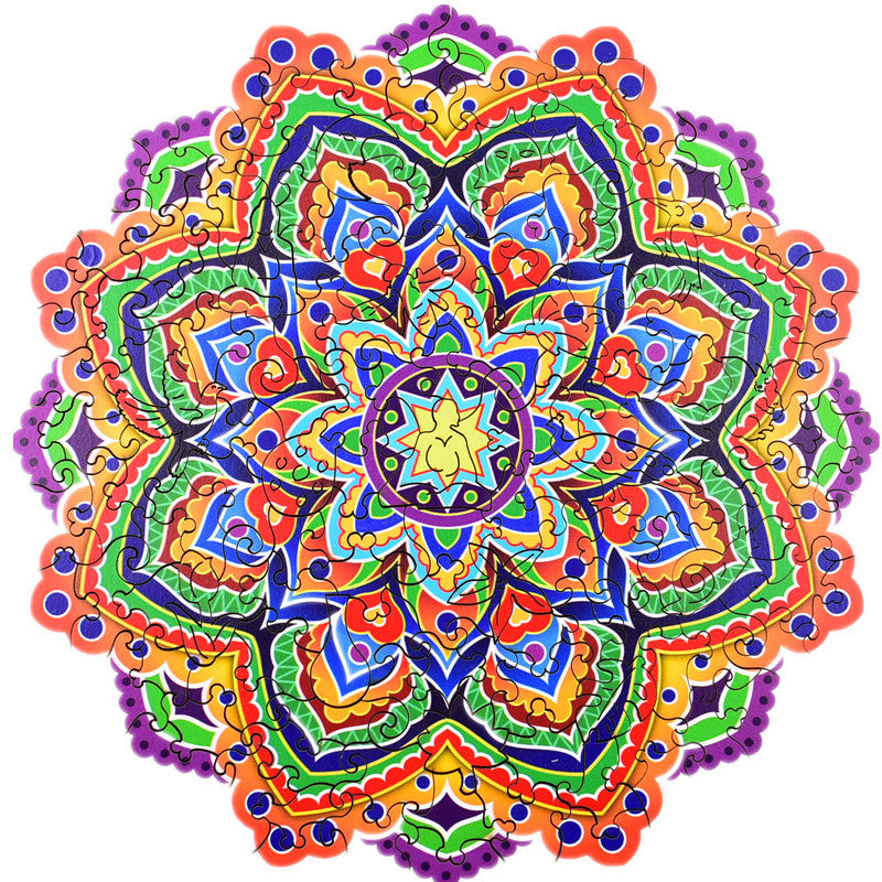 Mandala Irregular Wooden Puzzle