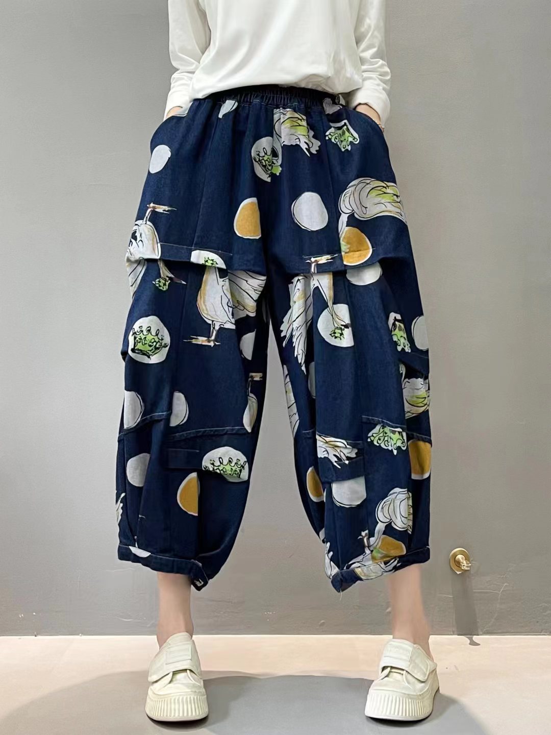 Women's Harem Pants Japanese Style Printing