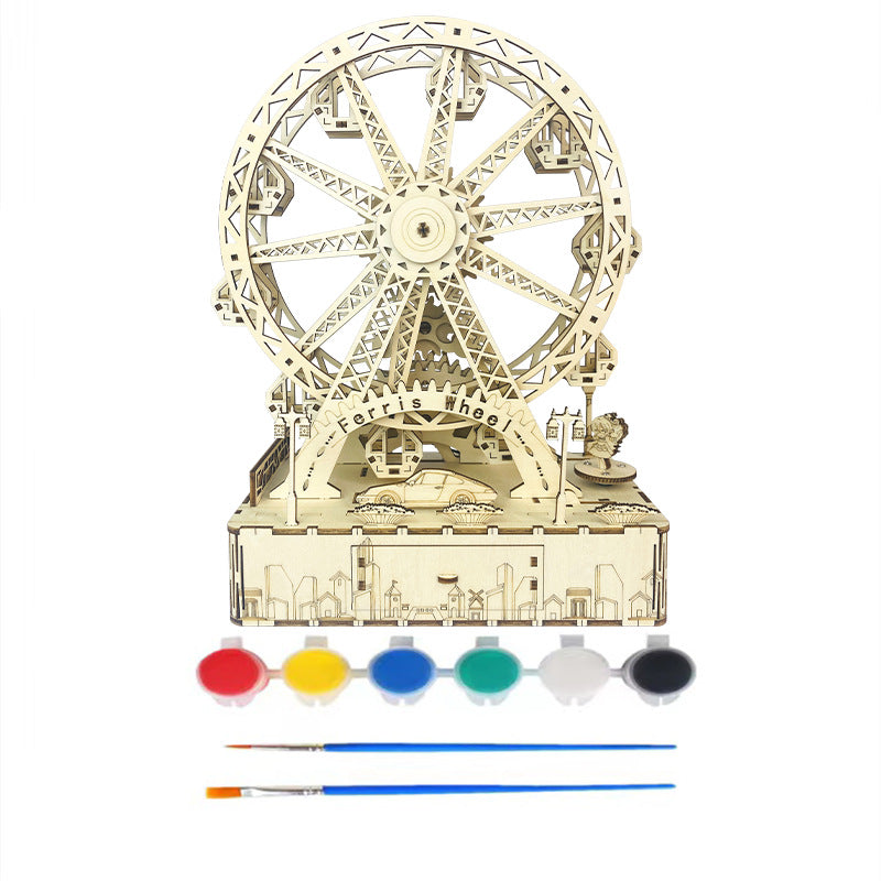 Dynamic Mechanical Wooden Three-dimensional Puzzle Hand-assembled Educational Toys Creative Ornaments